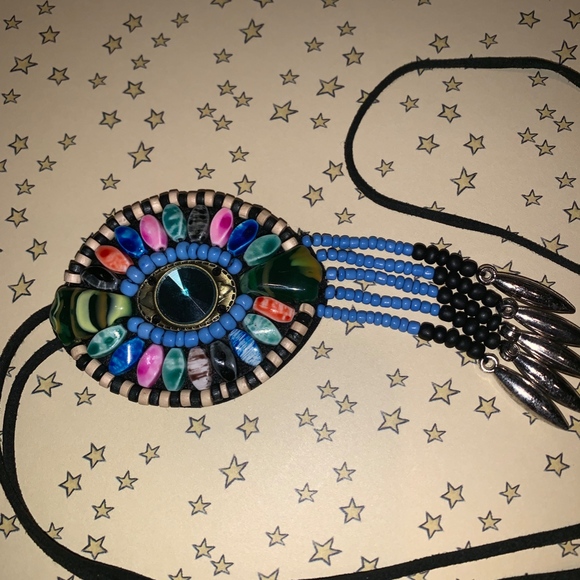 Beaded Evil Eye Beaded Necklace - Picture 3 of 5